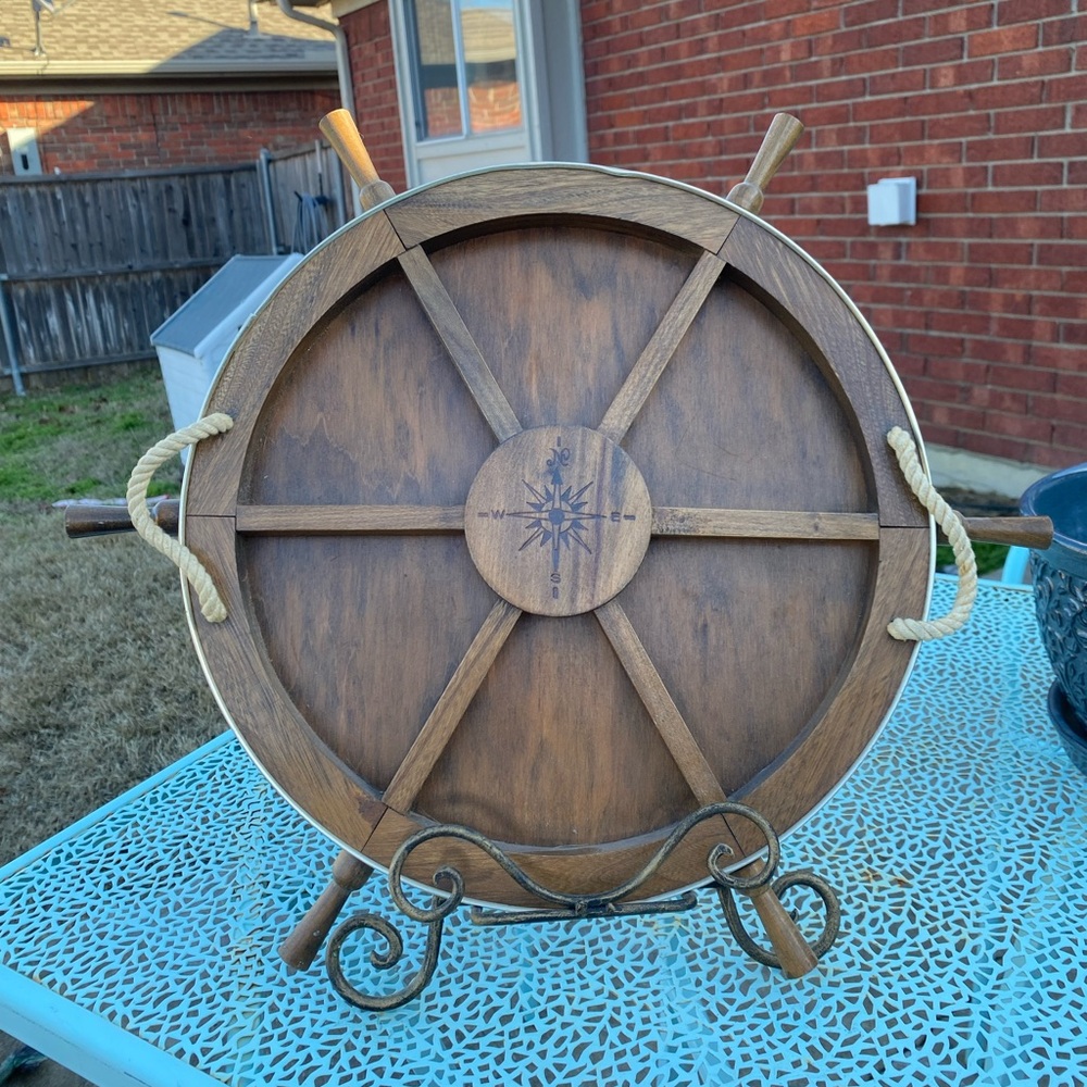 Antique nautical serving tray